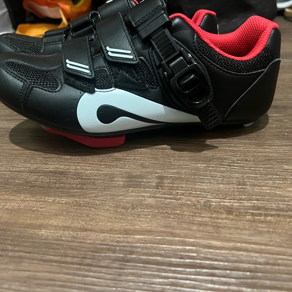Peloton Black and Red Cycling Shoes